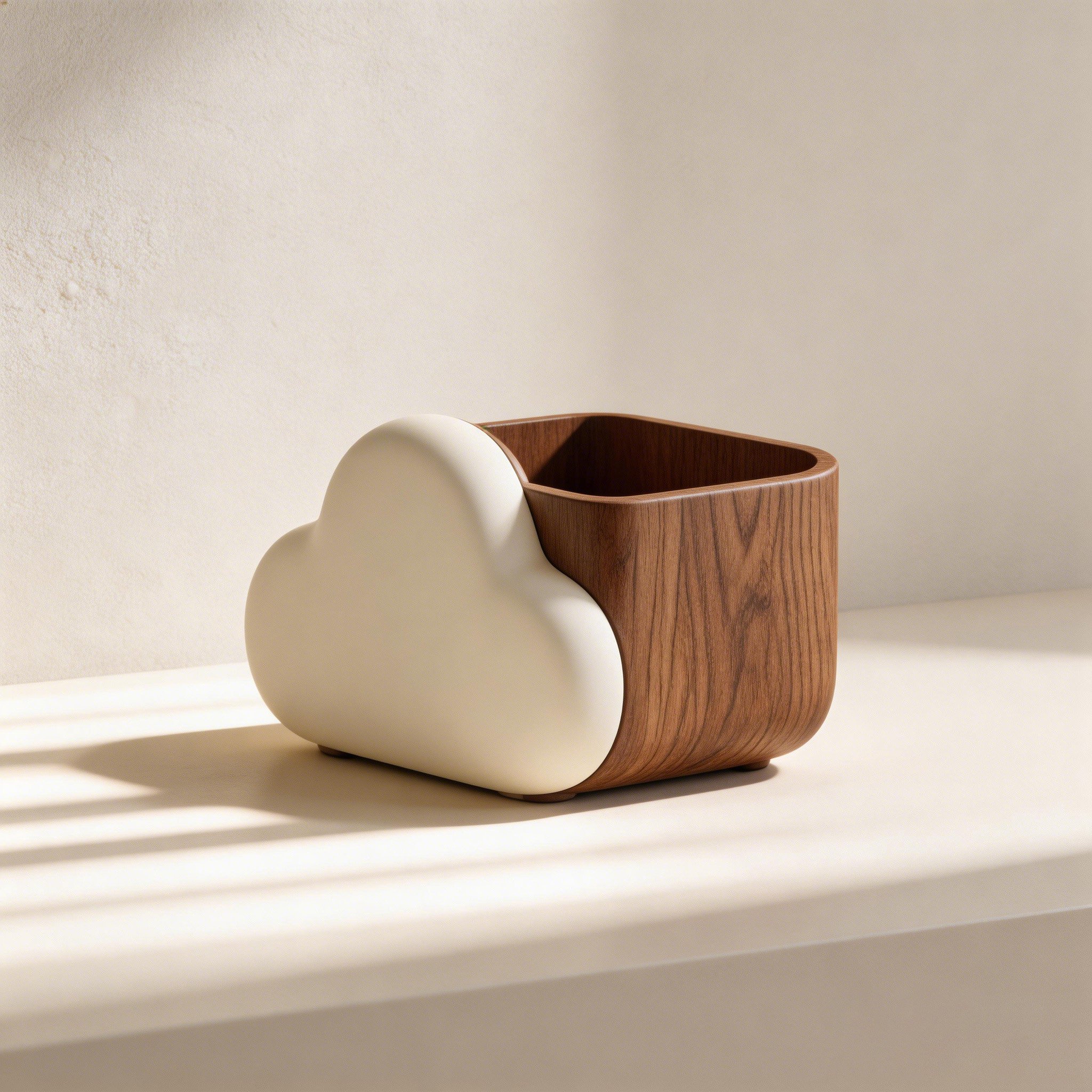 Multi-functional solid wood desk organizer with compartments