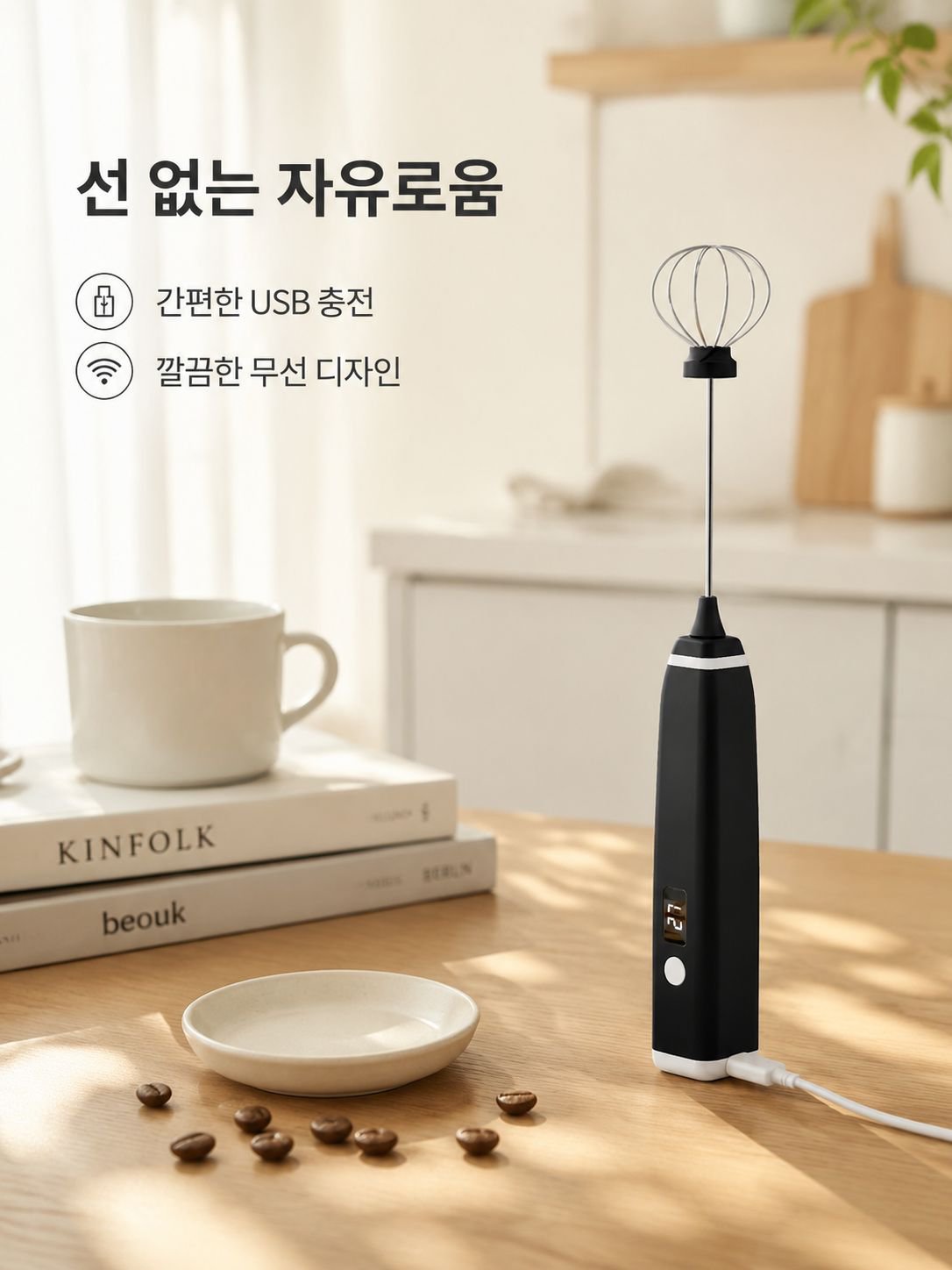 가정용 소형 전동 우유 거품기 베이킹용
