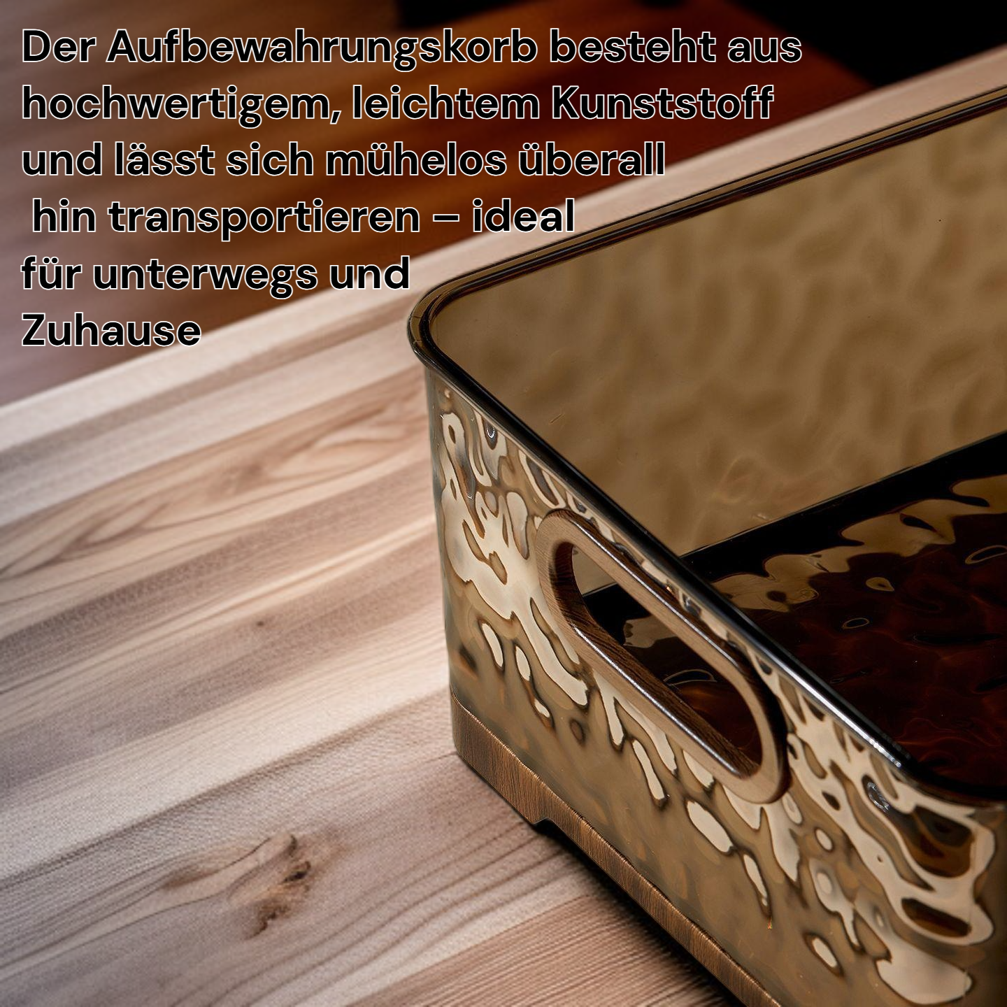 Leichter, luxuriöser, tragbarer Aufbewahrungskorb aus Kunststoff