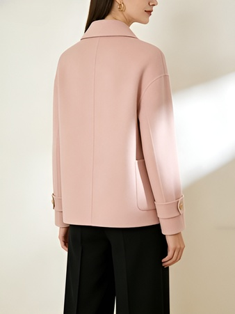 Hochwertiger, doppelseitiger Wollmantel für Pendler