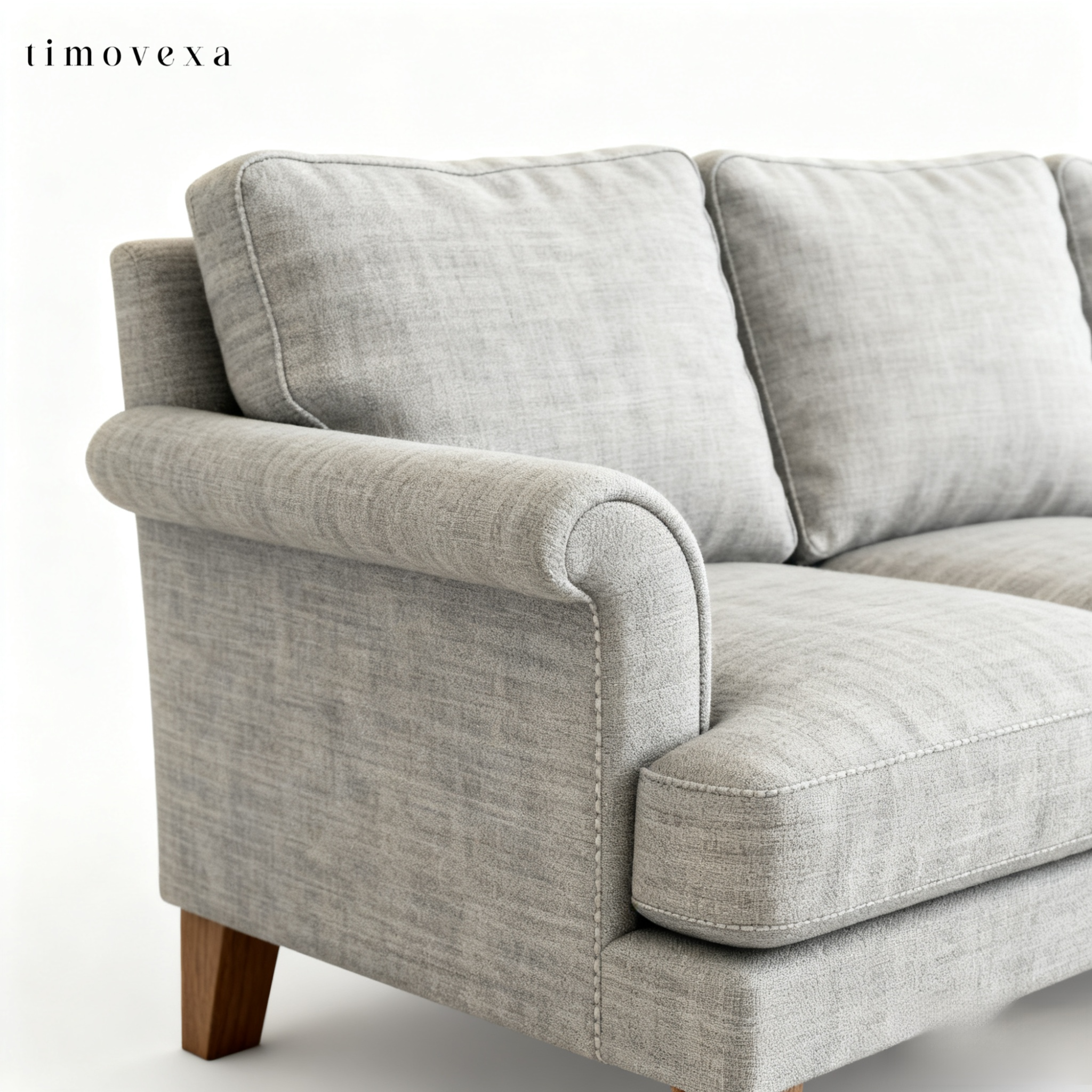 크림 스타일 퍼프 소파 거실 심플