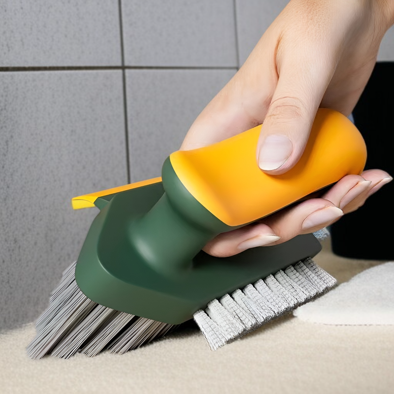 お風呂掃除 ブラシ 床 バスブラシ 風呂床ブラシ コンパクト 抗菌 浴室 ブラシ お風呂掃除 ブラシ 浴室 浴槽磨き トイレ掃除 床 窓 壁 玄関 お風呂 ブラシ 床