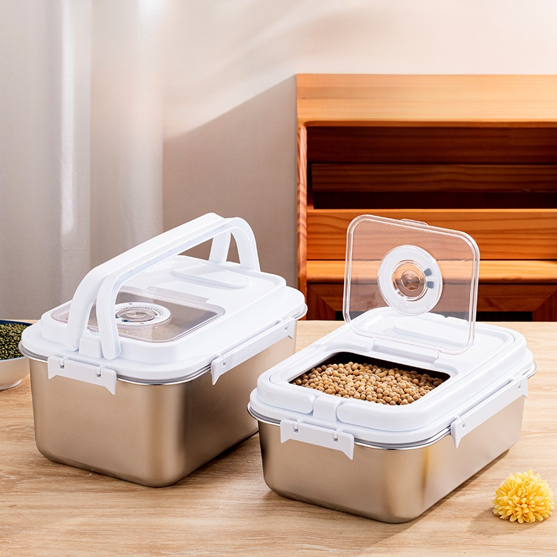 Thickened Stainless Steel Multi-functional Sealed Rice Storage Container