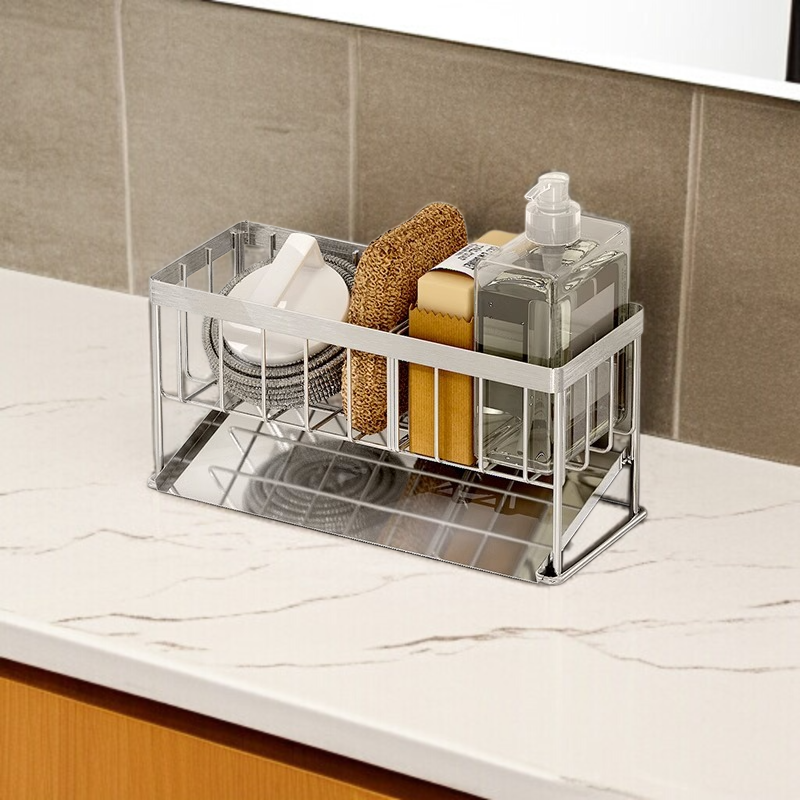Schwammtuchhalter Aus Edelstahl Waschlappen Lagerung Mehrerer Artikel Küchenarbeitsplatte Hochwertig