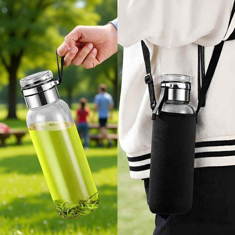 대용량 차와 물 분리형 고붕규산 유리 물컵