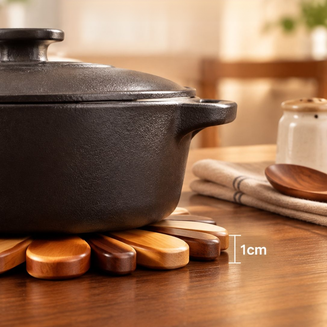 Heat-resistant pot mat tableware rack decoration