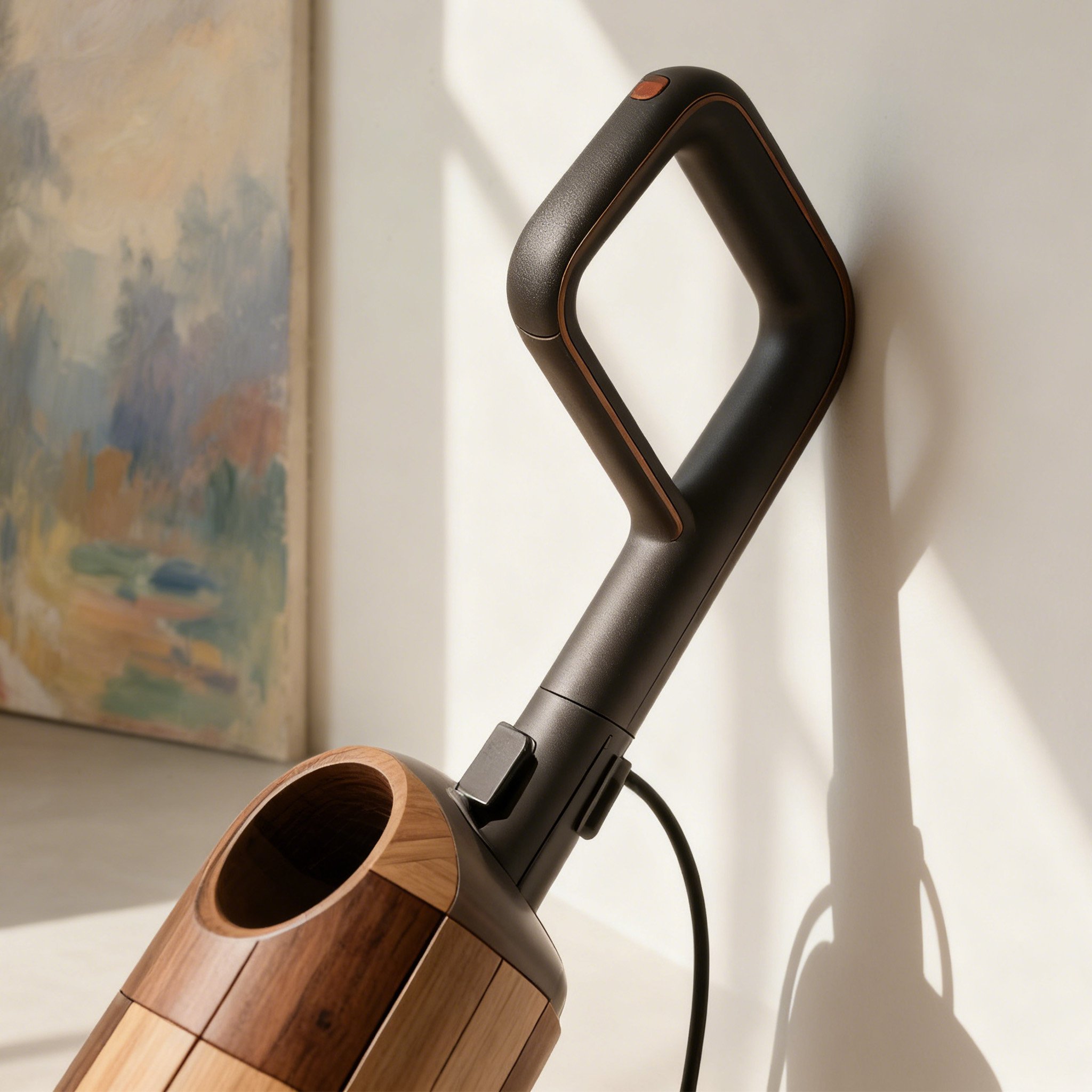 원목 느낌의 세워서 쓰는 진공청소기