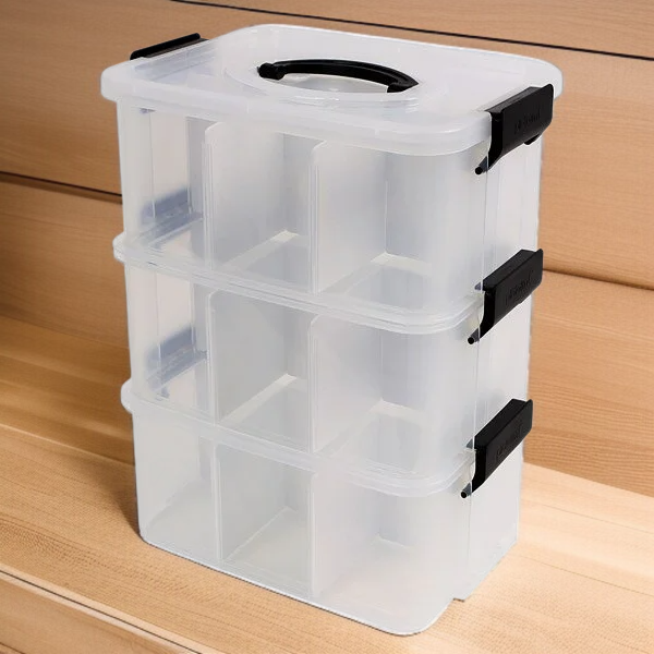 투명 약품 상자 부품 조립 수납함 분격 수납함 투명 약품 상자 장난감