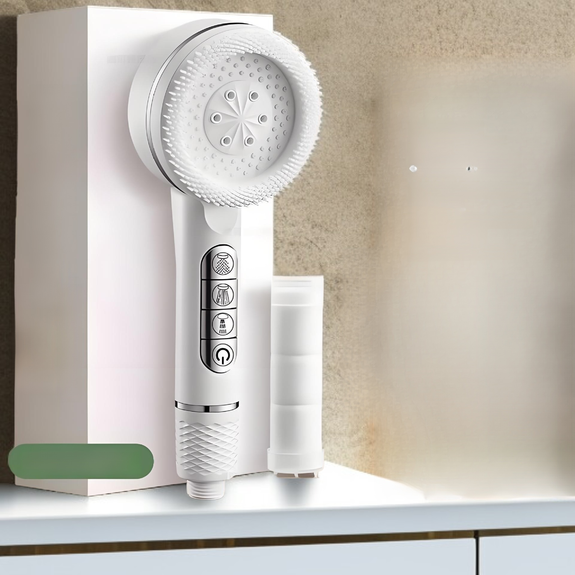 مجموعة دش منزلية مع رأس دش معزز