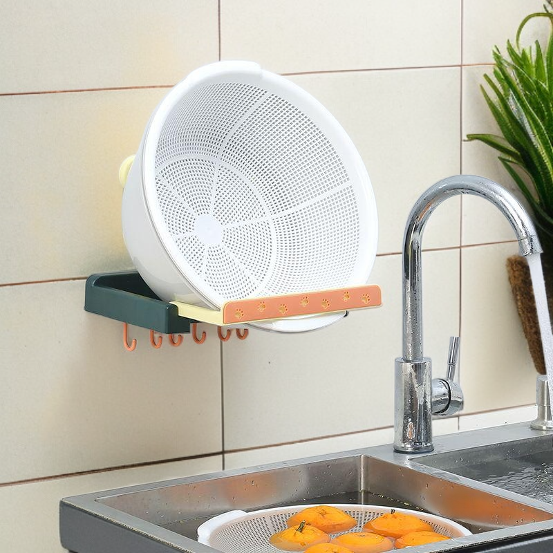 壁掛け式洗面器ラック浴室穴あけ不要収納グッズ