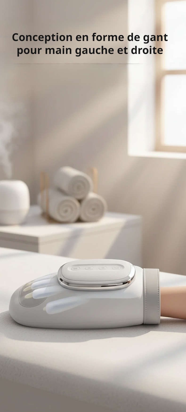 Masseur électrique pour soin complet des mains