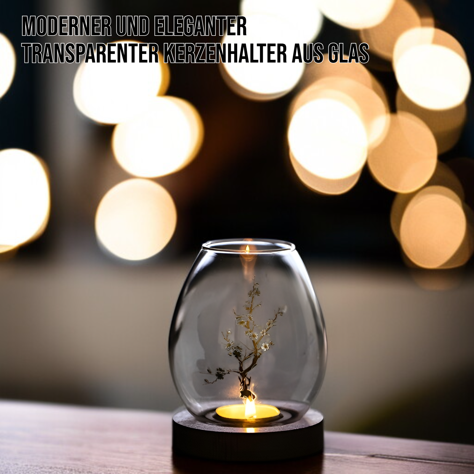 Transparente Kerzenhalter aus Glas