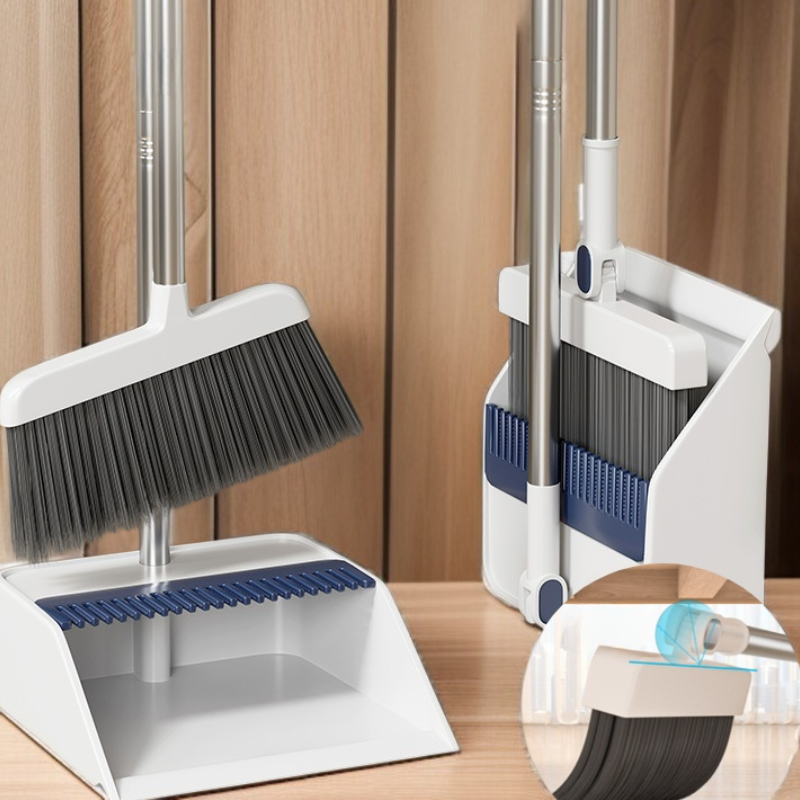 가정용 라지 두꺼운 빗자루 세트 편리한 수납 리린 접이식 쓰레받기 내구 쓰레받기 세트 두꺼운 쓰레받기 세트