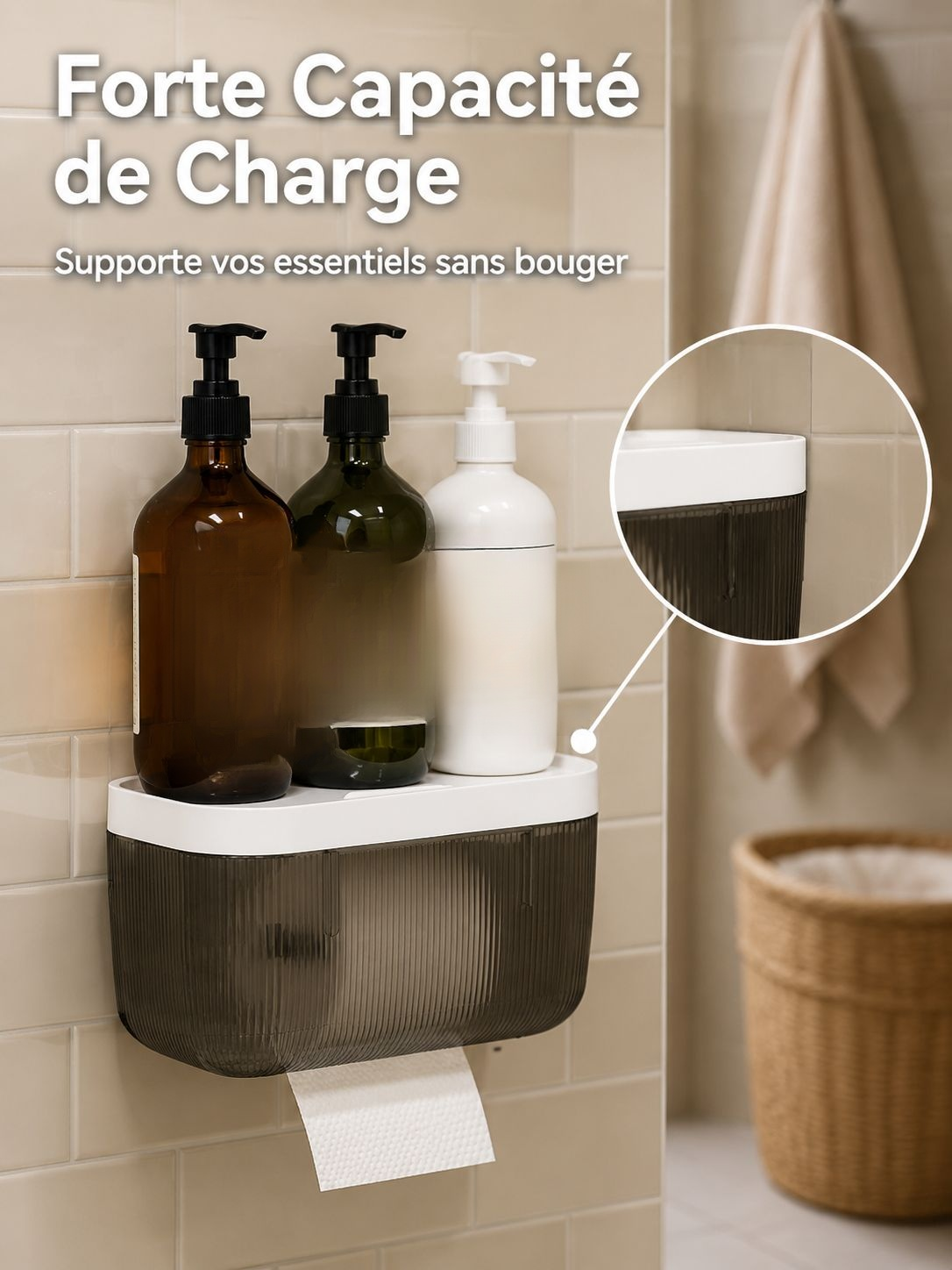 Solution de rangement pratique pour salle de bain