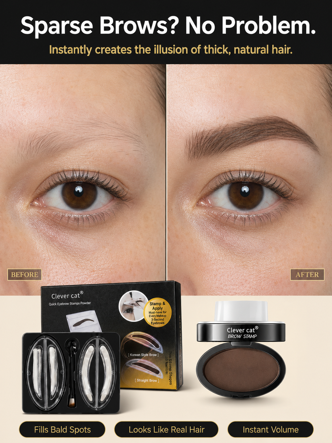 Waterproof Quick Brow Stamp Kit
