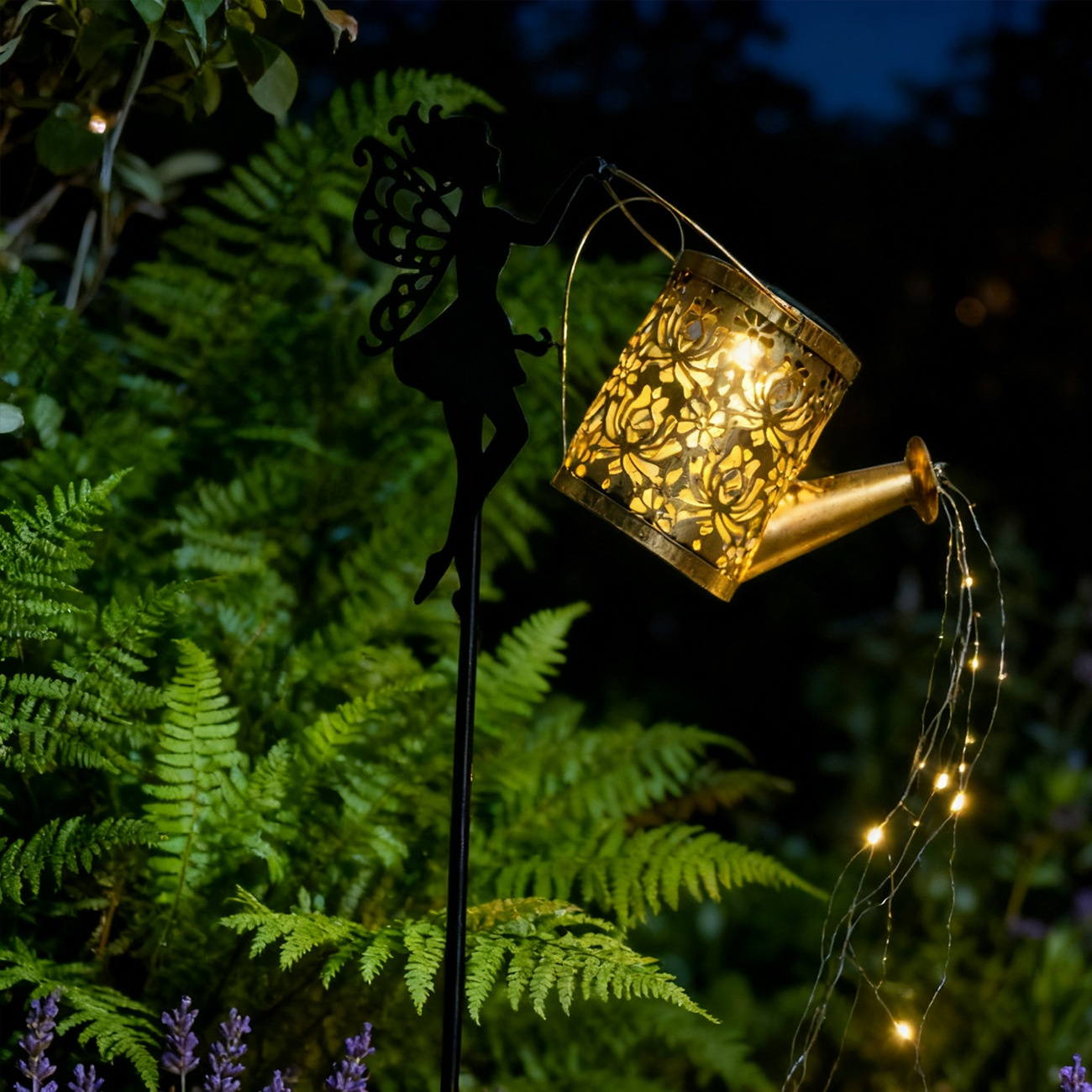 Fairy Watering Can Solar Garden Light