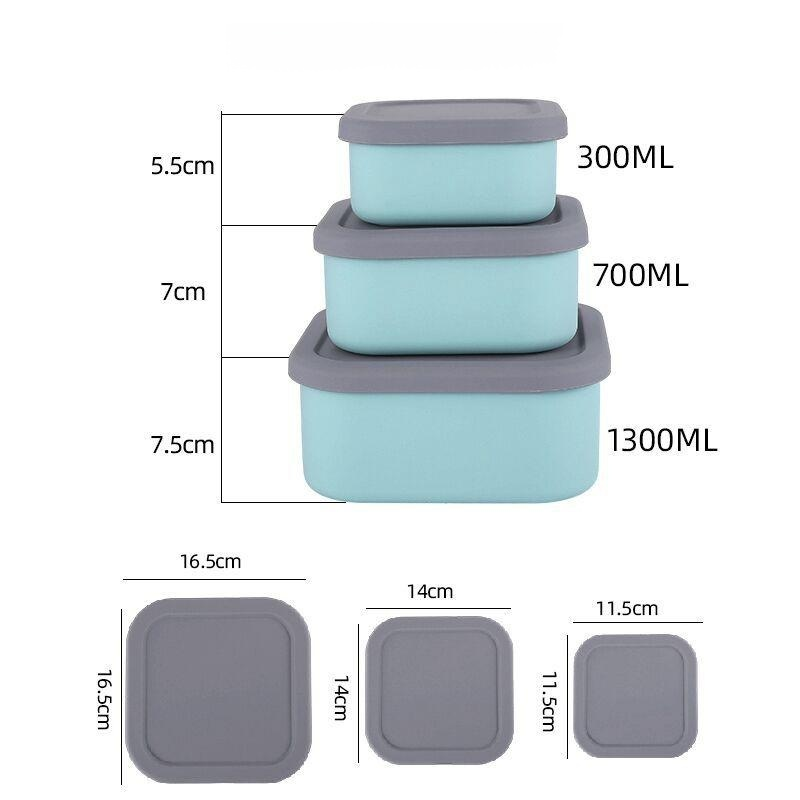 Silicone food storage container with lid