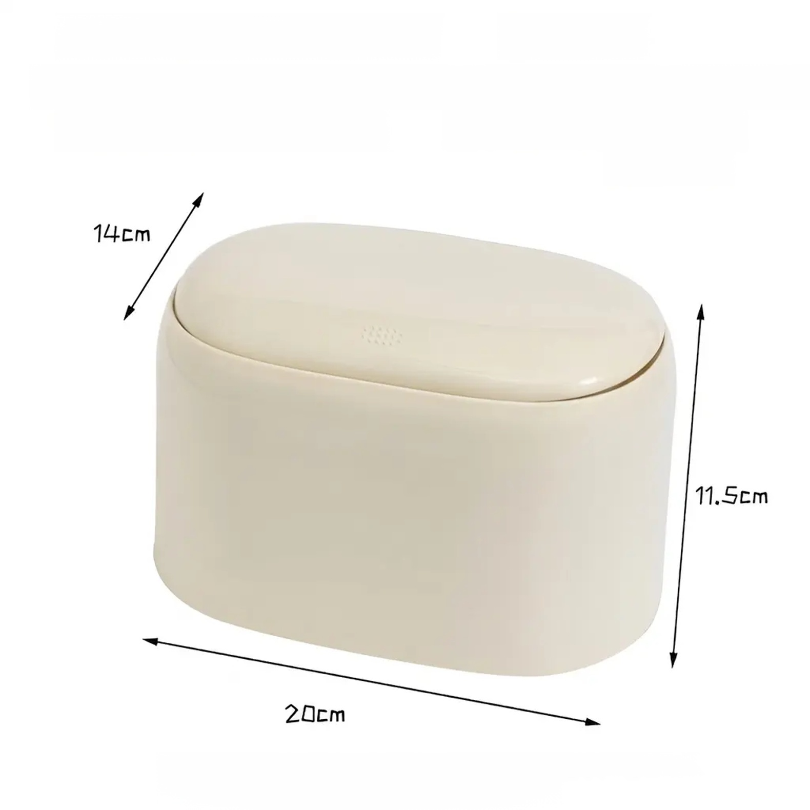Press to open the countertop storage box.