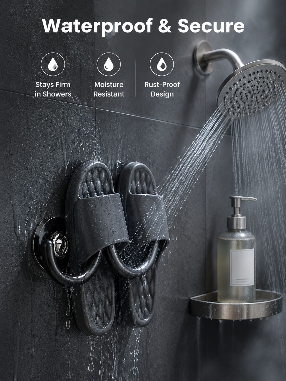 No-Drill Wall Slipper Organizer