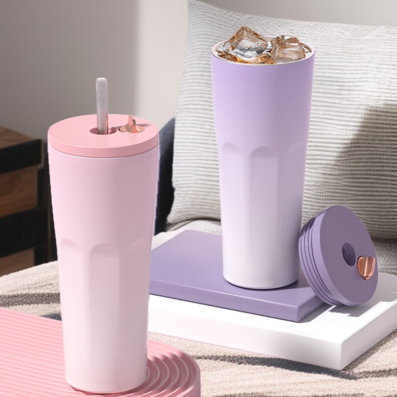 고급스러운 밀폐 방수 텀블러 점프 빨대 보온병