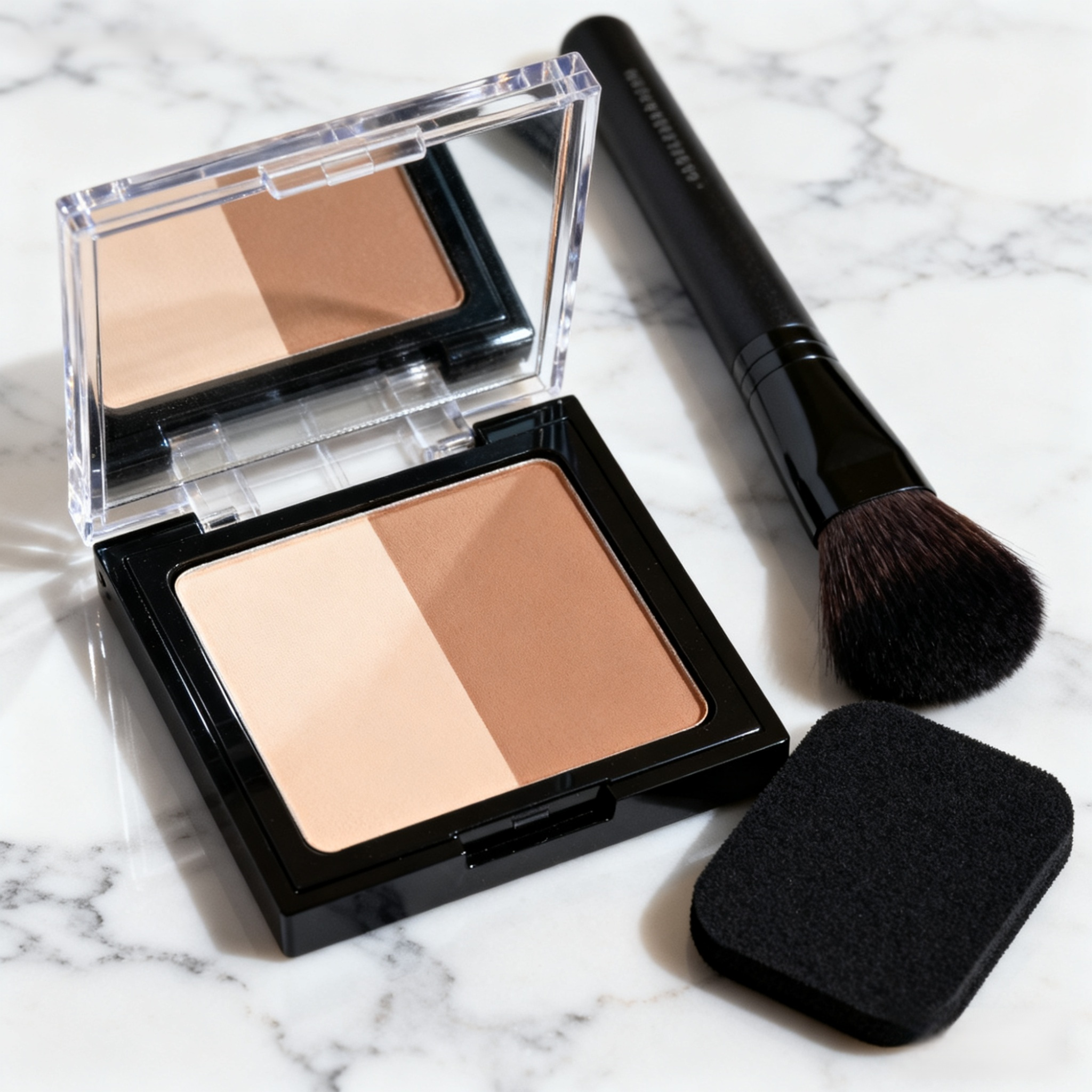Delonira  Konturpalette mit zweifarbigen matten Highlights zum Aufhellen des Gesichts