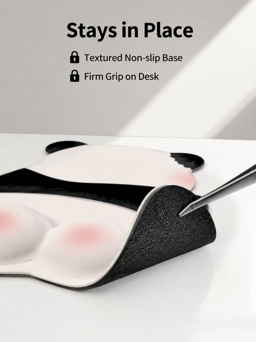 Pink Butt Panda Mouse Pad with Wrist Rest