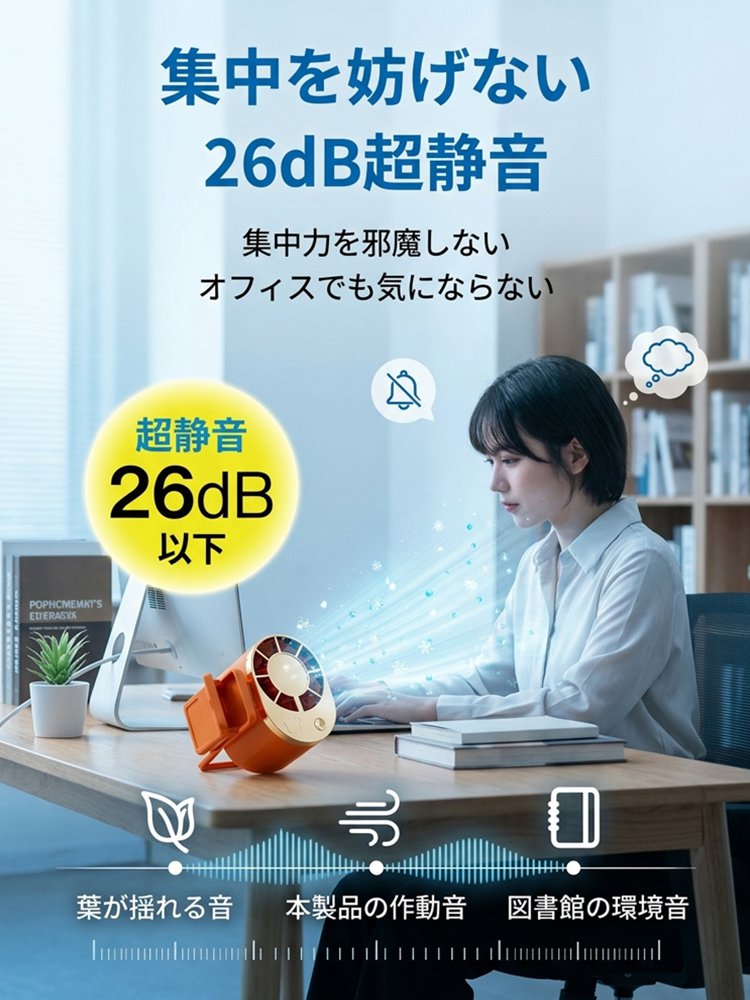 【体感マイナス超ひんやり】半導体冷却クリップファン