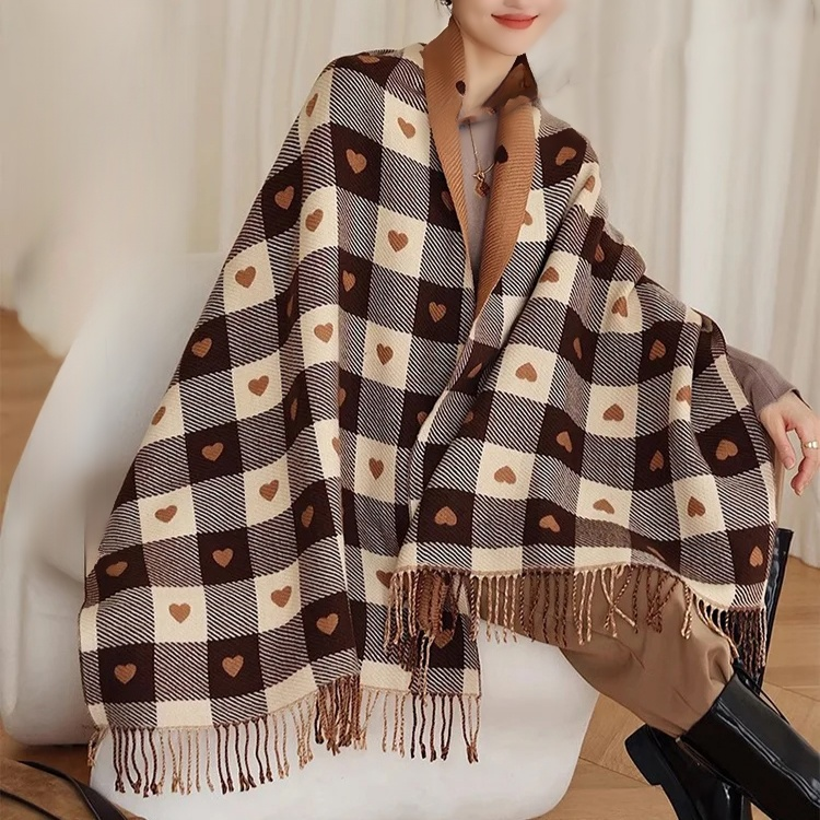 女性学生用冬の保温カシミヤマフラー