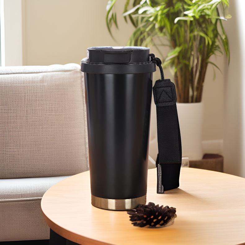 High-Value Women's 316 Stainless Steel Thermos Water Cup with Straw, Lily of the Valley Coffee Mug