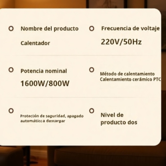 Calefactor PTC portátil con control remoto, calentamiento rápido para el hogar en invierno