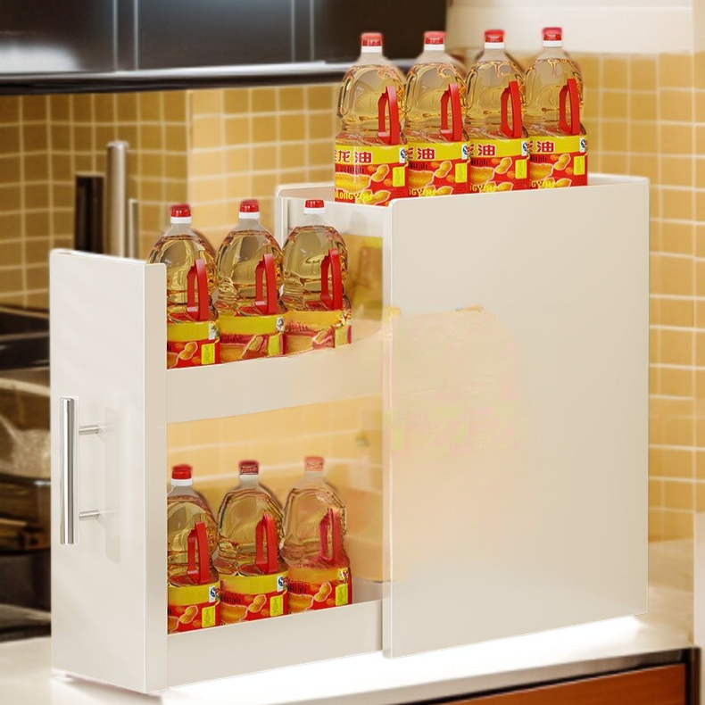 테이블 풀업 수납선반 슬림 주방 양념선반 방진 양념선반 철예정리수납 양념선반