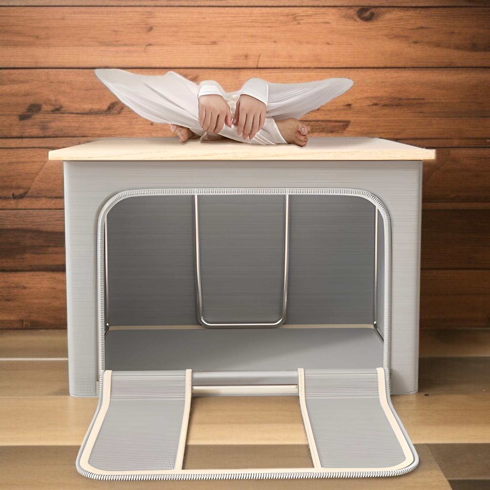 収納ボックス 家庭用ワードローブ 衣類収納ボックス オックスフォード布 衣類折りたたみ収納バッグ 大容量 キルト収納キャビネット