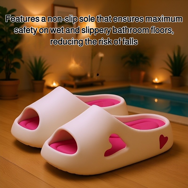 Women's home thick-soled non-slip bathroom slippers