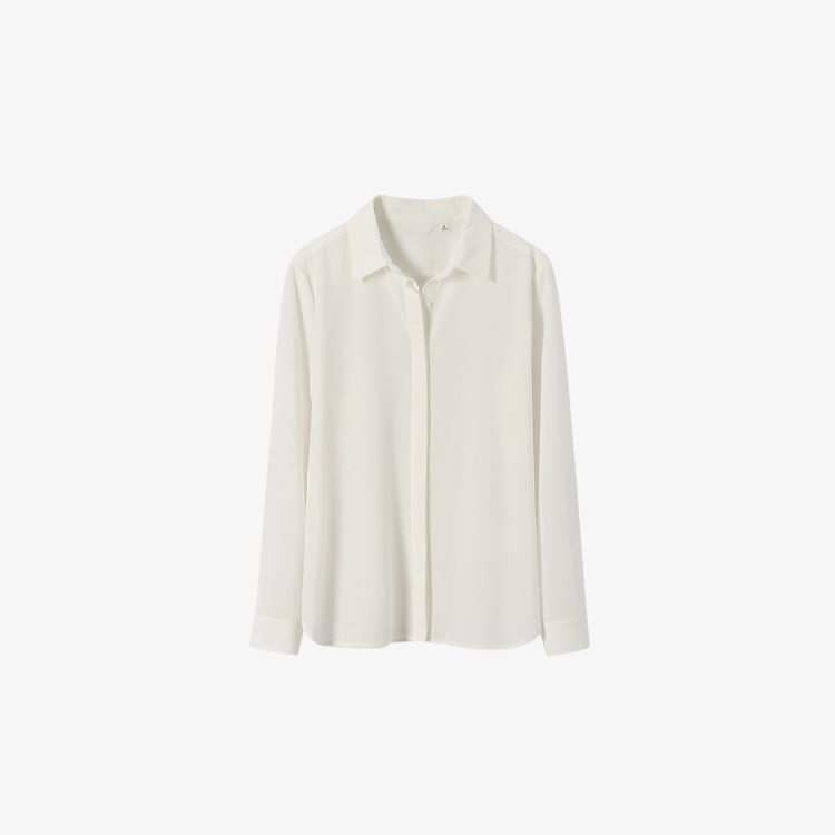 봄 한범 여 긴팔 셔츠 솔리드 이너 쉬폰 상의 봄 한범 긴팔 셔츠 이너 쉬폰 셔츠
