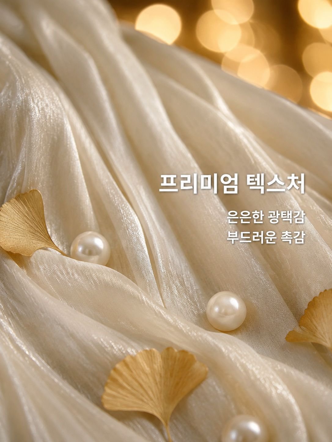 고급스러운 광택 쉬폰 스커트