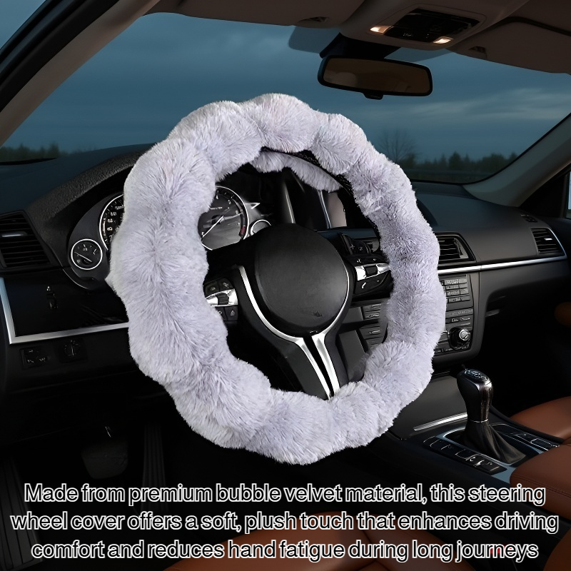 Bubble velvet steering wheel cover