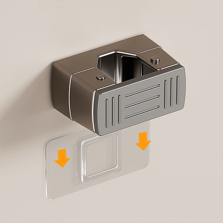 Soporte multifuncional para mopa sin necesidad de taladrar