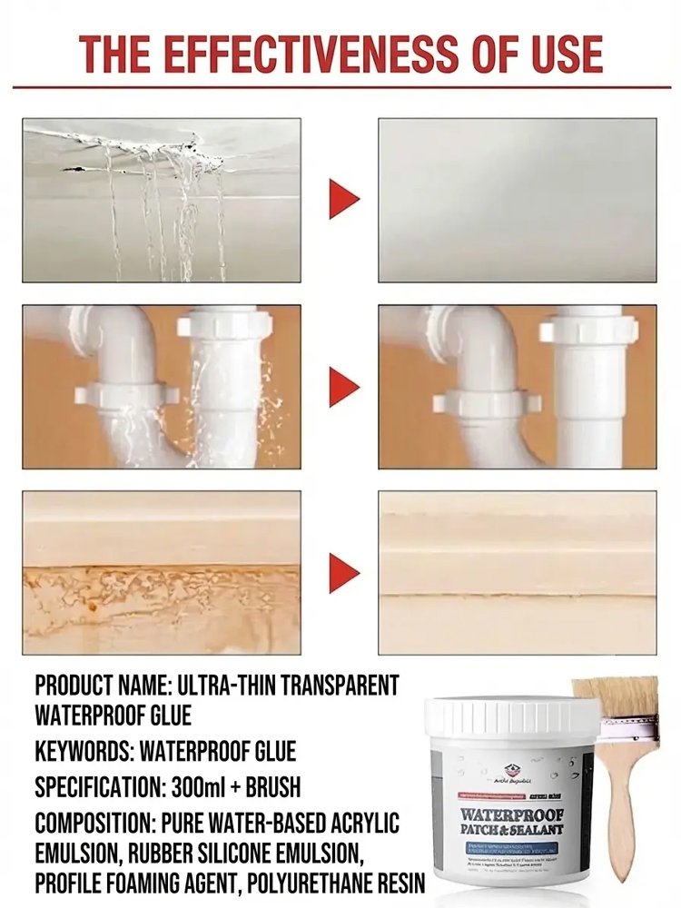 【Hot Sale in the USA】Ultra-Invisible Transparent Waterproof Adhesive