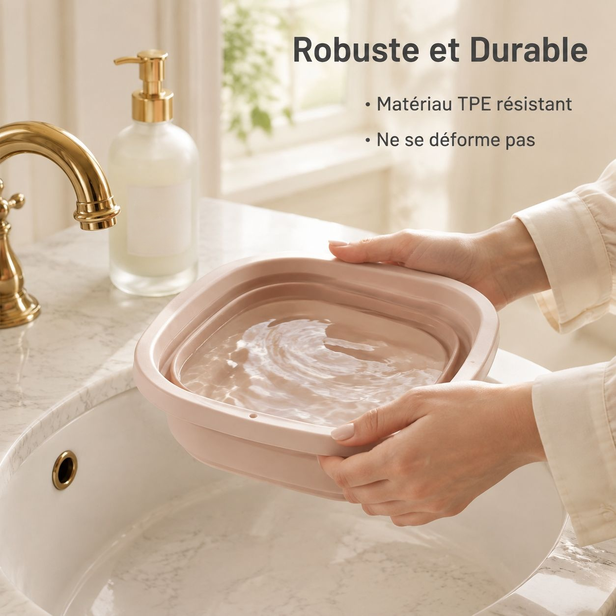 Bassin de lavage pliable portable