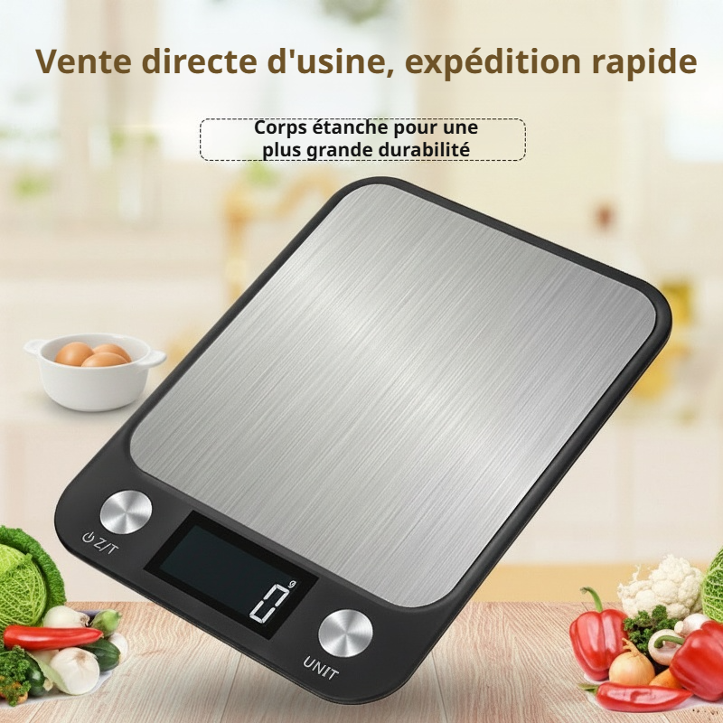 Balance électronique de cuisine 5kg, balance de table commerciale