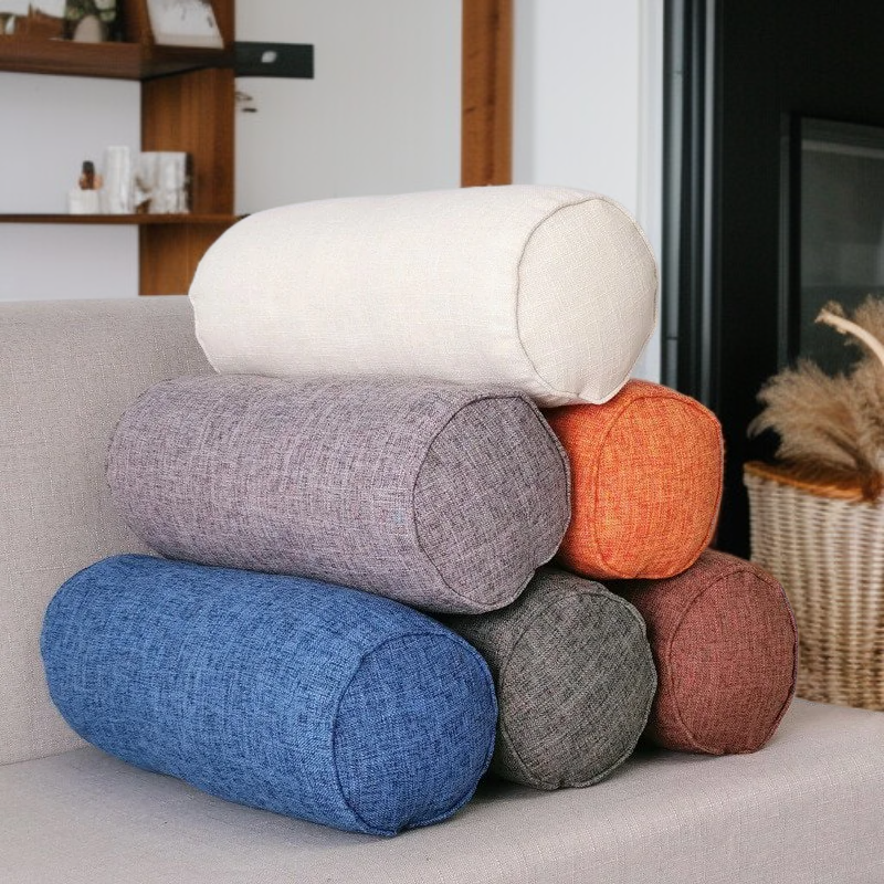 Coussin cylindrique épais multifonction en velours hollandais