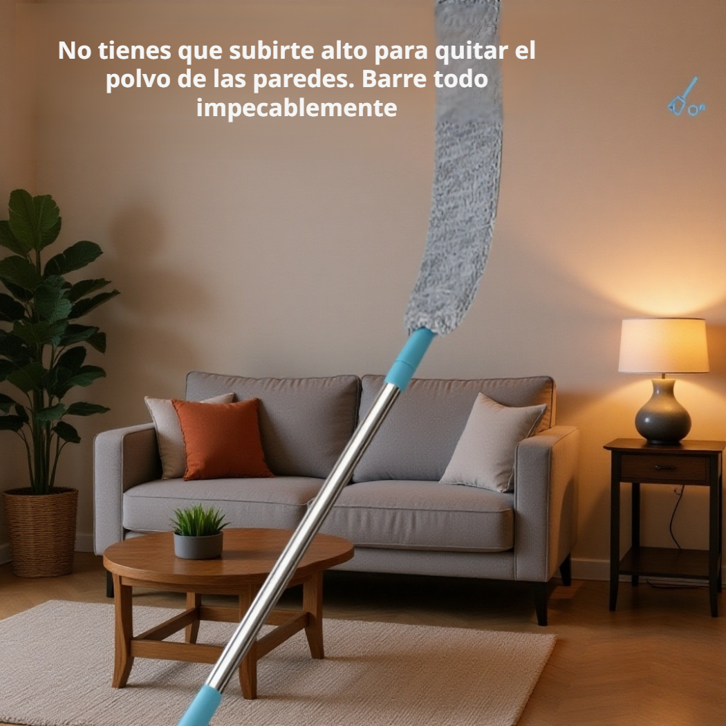 Cepillo largo ajustable para polvo, especial para limpiar debajo de muebles