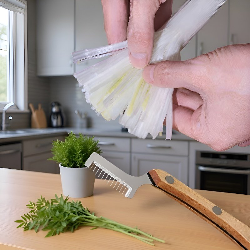 Super fine stainless steel slicer for slicing scallions