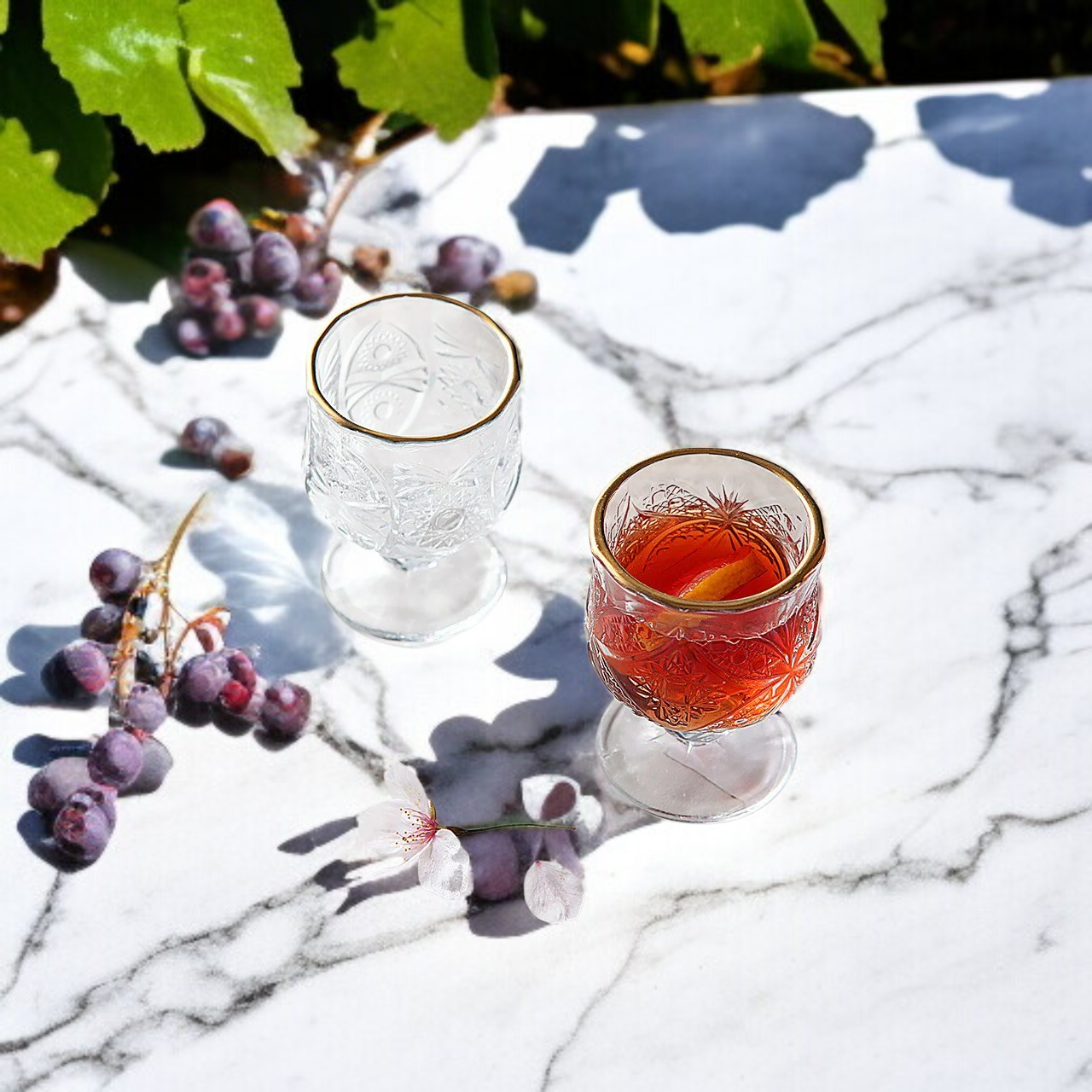 유럽식 가정용 다이아몬드 하이 풋 와인