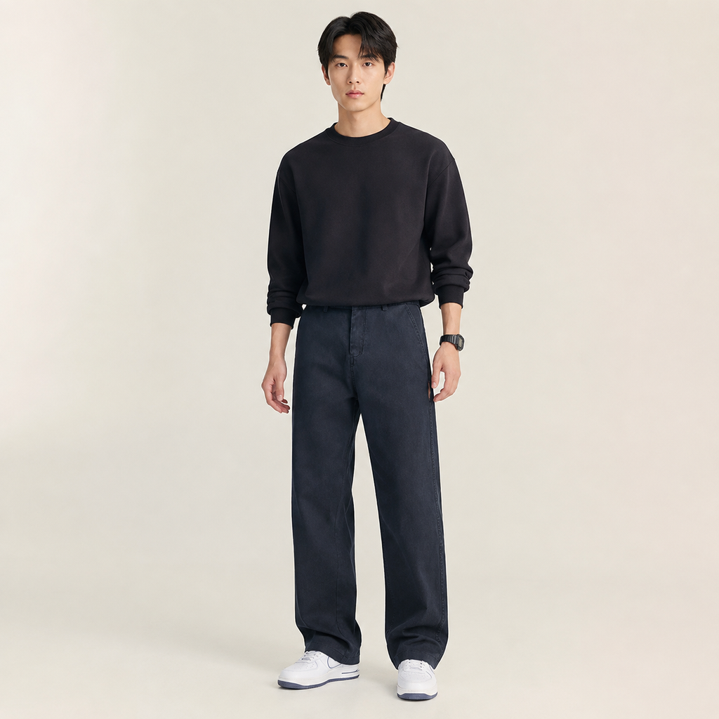 신상 남성 루즈핏 스트레이트 데님 팬츠