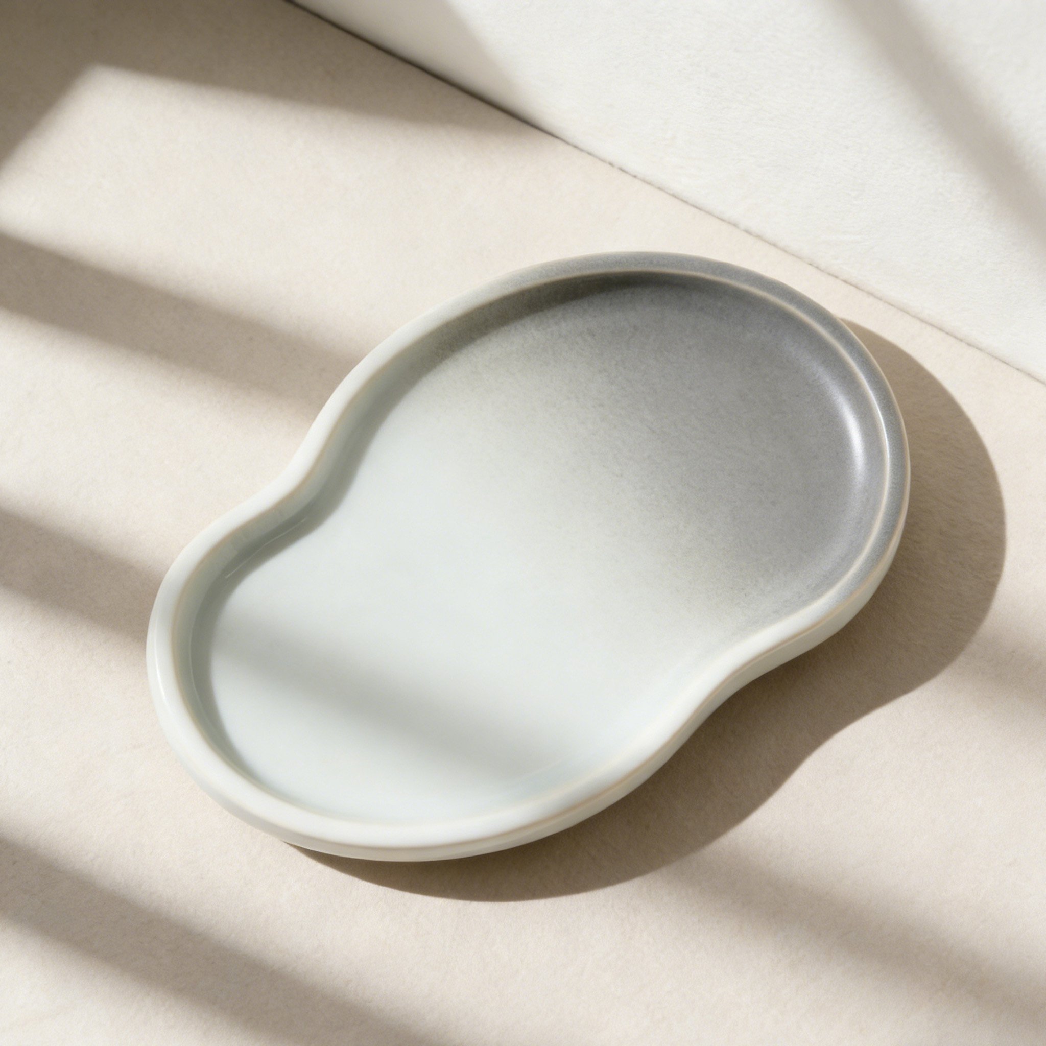 จานหมึกเซรามิกสำหรับเขียนพู่กันจีน