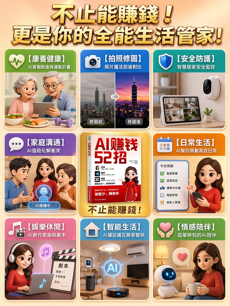 AI賺錢52招零基礎入門精通