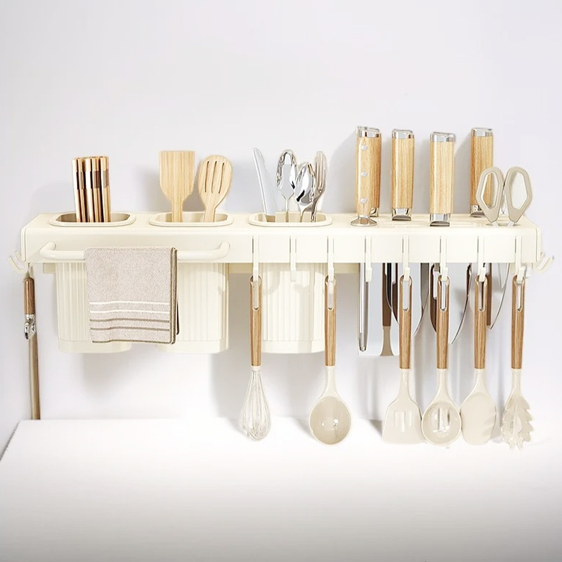 ثقب مجانا شنقا نوع سكين مطبخ عيدان تناول الطعام تخزين الرف