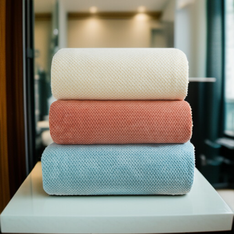 산호 양털 퀼팅 목욕 타월