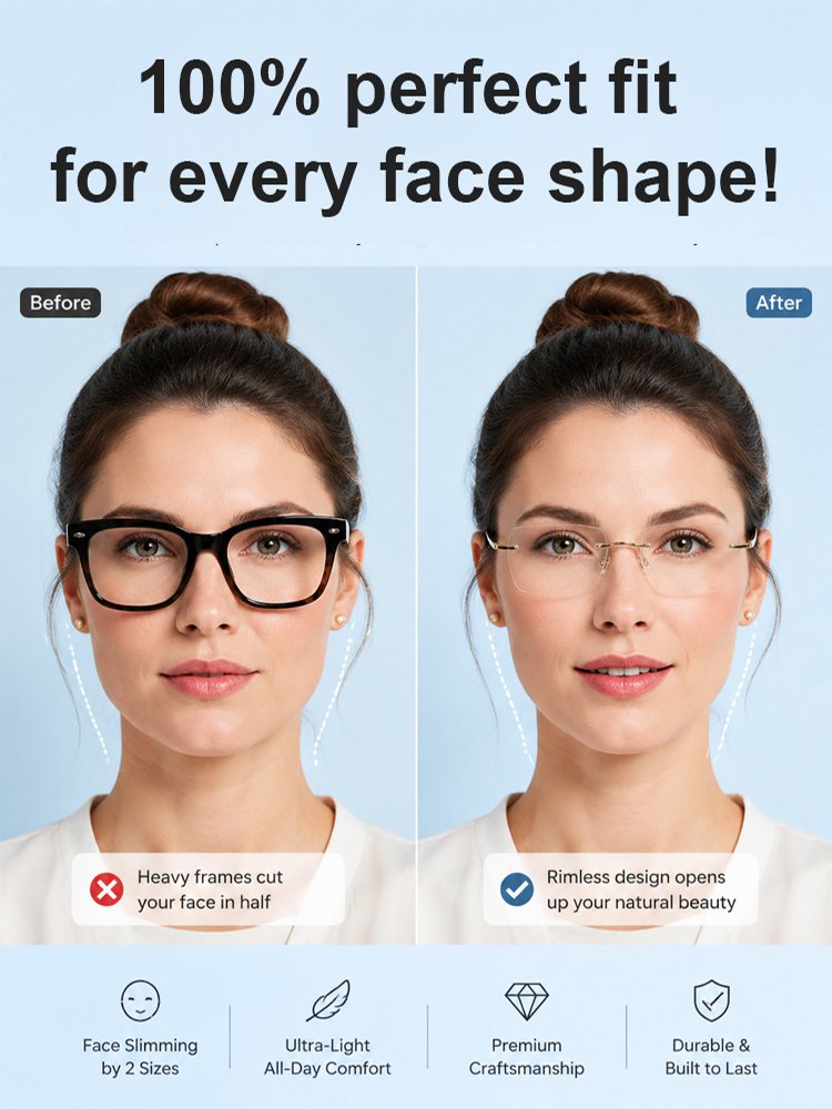 【All-day Wear Without Pressure】Intelligent Ultra-light Frameless Glasses